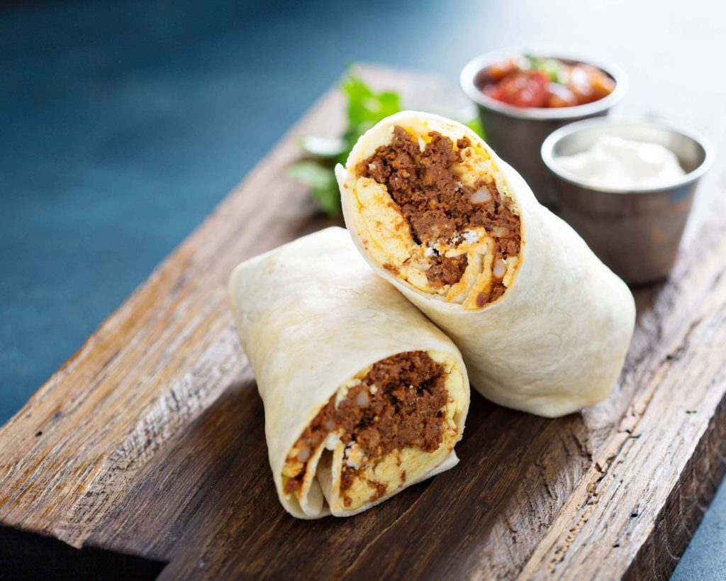 Receita de burrito como é feito e o que tem Famiglia Venturelli