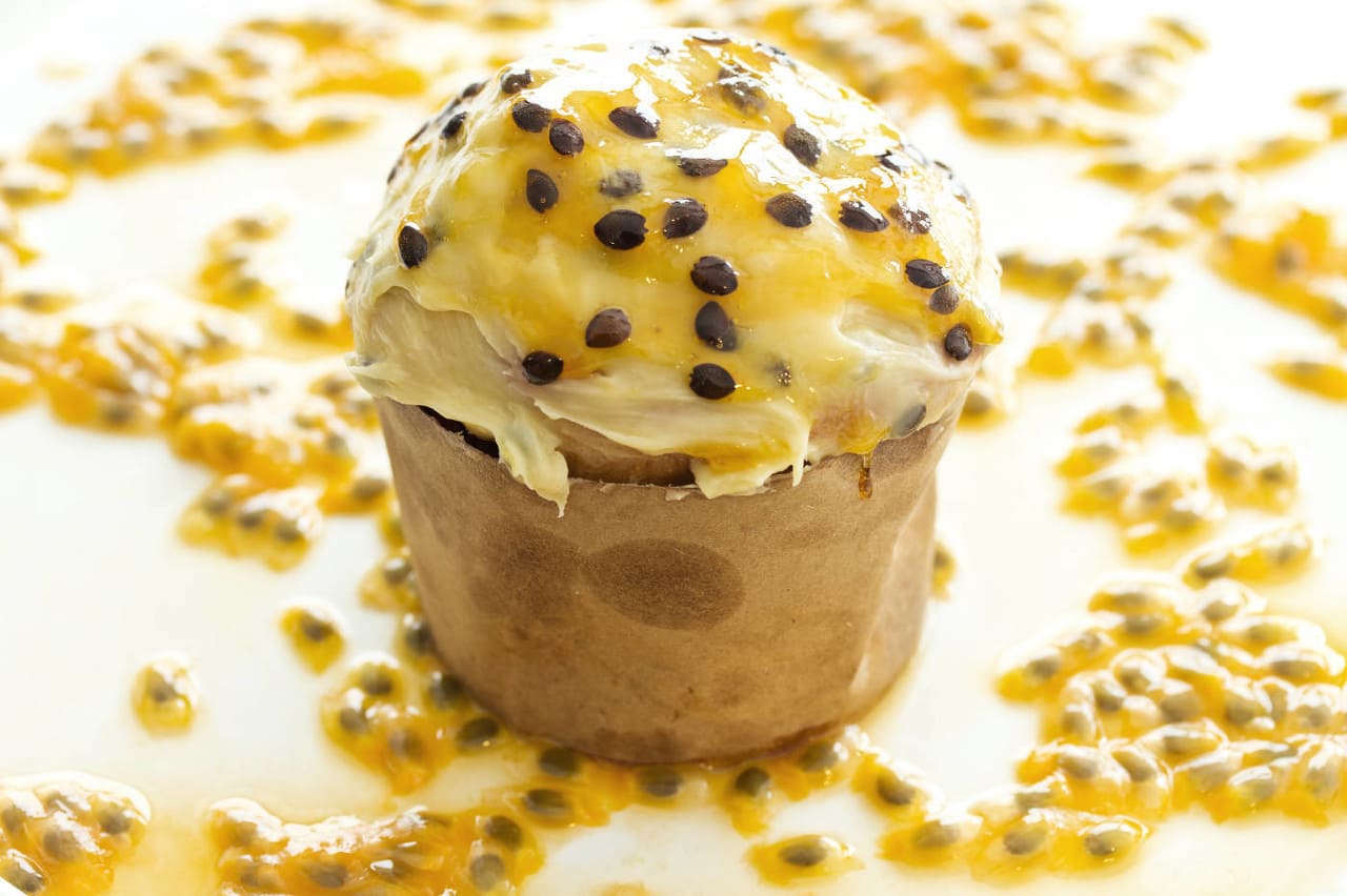 Mini Bolo de Chocolate com Mousse de Maracujá